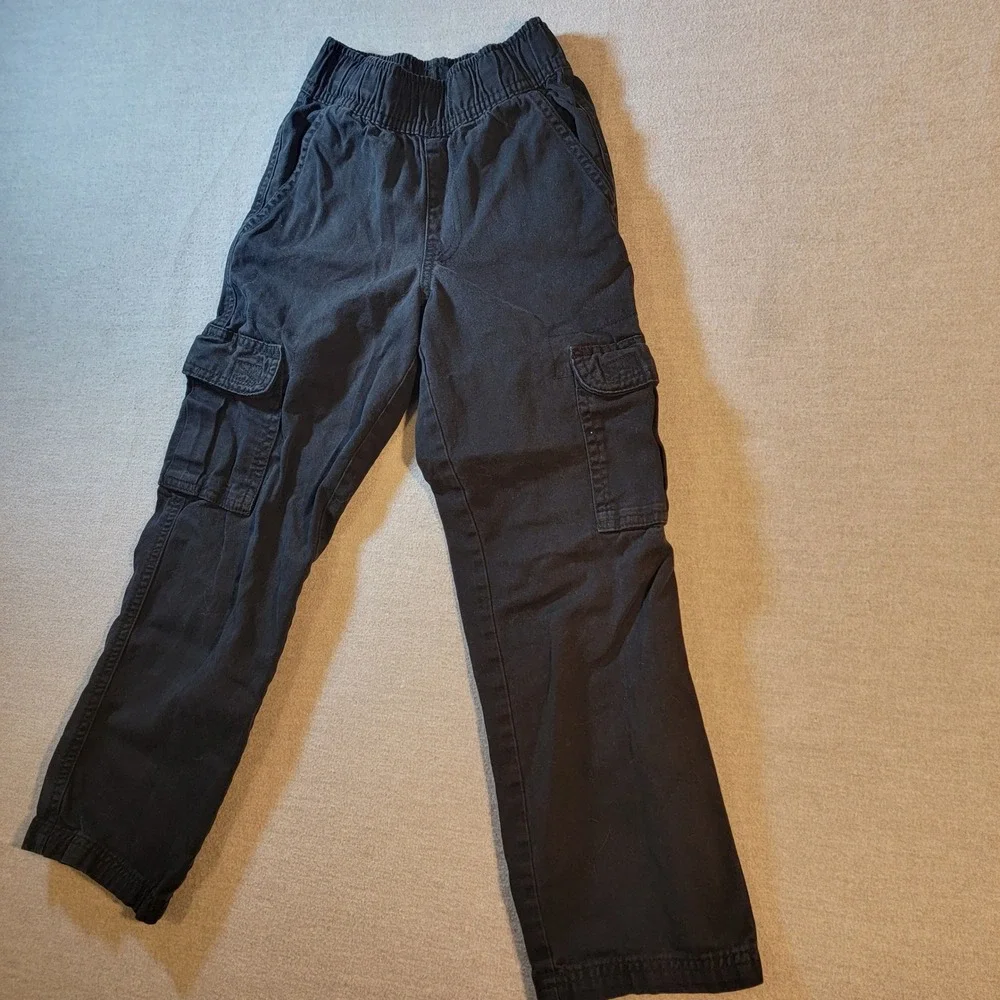The Children's Place Cargo Pants Kids 6S Navy Blue Excellent Elastic Waist